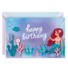 Hallmark allekirjoitettu syntympivkortti tytille (merenneito)