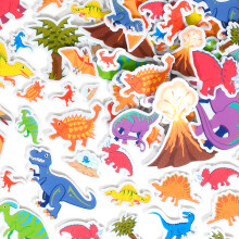 READY 2 LEARN -vaahtotarrat - Dinosaurukset - 152 kpl:n pakkaus - Itseliimautuvat tarrat lapsille - 3D-puhuvat dinosaurustarrat kannettaville tietoko