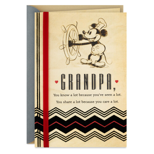 Hallmark Disney f?dselsdagskort til bedstefar (Vintage Mickey Mouse)