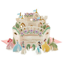 Hallmark Paper Wonder Disney Princess Pop Up -syntympivkortti lapsille (Ariel Cinderella Mulan Jasmine Belle Tiana)