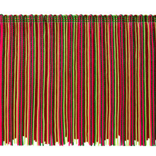 Trims By The Yard 6" Multicolor Chainette Fringe Trim, Polyester Decorative Trim for Costumes, Home Decor