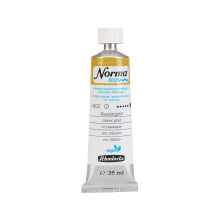 Schmincke - NORMA Blue 21802009 feinste Künstlerölfarben auf Wasserbasis hochpigmentiert lichtecht vegan Classic Gold 35 ml
