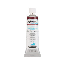 Schmincke - NORMA Blauw, 21346009, beste waterverf olieverf, hoog gepigmenteerd, lichtvast, vegan, Robijnrood, 35 ml