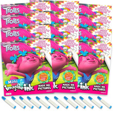 Trolls Imagine Ink Party Favors for Kids 3-5 Bulk Set - 12 Pk Bundle with Trolls World Tour Mess Gratis maleb?ger til piger | Valmue Trolde Maleb