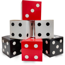 12 stk. Terningfavorit?sker 6 x 6 x 6 tommer terning?sker Bulk til centerpieces Casino Festdekorationer Spilnatdekorationer Kasino-tema Party Goo