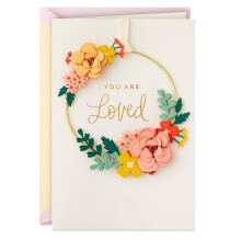 Hallmark Signature Mors Dags Kort (Avtagbar Blomsterkrans) för Vänskap, Födelsedag, Alla Hjärtans Dag
