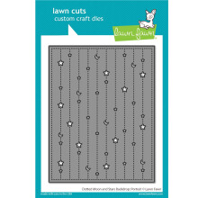LAWN FAWN Gestippelde Maan & Sterren Achtergrond: Portret Gazon Cuts Custom Craft Die