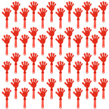 ZCYSRLQIN 48 stykker koralr?de h?ndklappere 7,5 tommer klappere Noisemakers Noise Makers Party Favors Plastic Klapper Sportsbegivenheder Cheers B