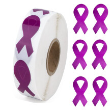 Purppuranauhatarra 500 kpl Purppuranpunaisen nauhan muotoiset tarrat - Tydellinen Alzheimerin tautiin Epilepsia Haimasyp Perhevkivalta Lupus Croh