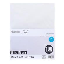 Clear 8.5 ; x 11 ; Vellum Paper by Recollections 100 Sheets