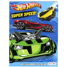 Hot Wheels Super Speed Coloring Book - Big Fun Book to Color Hot Wheels Coloring Book Boys Arts and Crafts Activity Coloring for Kids Birthday Part