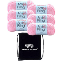 Premier Yarns Anti-Pilling Everyday DK Baby Pink 1107-33 (6-n?gler-Samme farveparti) DK Light Kamgarn #3 Anti-Pilling Akrylgarn til h?kling og st
