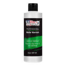 U.S. Art Supply Professioneller Mattlack, 8 Unzen  Acryl, mittelklar, permanenter Schutzlack fr Gemlde und Kunstwerke. Auf trockene Acrylfarbe auf