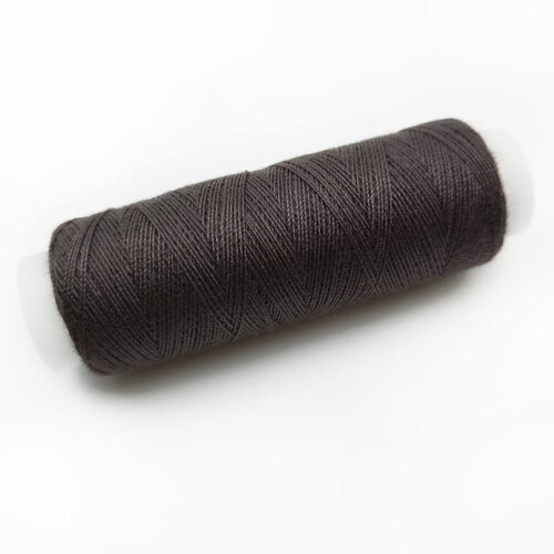 Wig Making Polycotton Thread Hair Weaving Accessories Tools Sewing Thread Kit Thick Threads Needles with 3 Curved Needles (Dark Brown) 2
