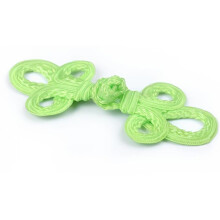Lysegr?n 3-l?kke kinesisk fr? knaplukning 5,1 tommer 1 par/pakke krog og ?je knude ideel til DIY Craft syning kjole sweater kostume outfit dekora