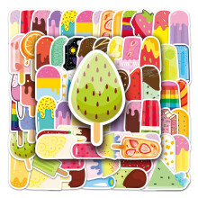Popsicle Stickers 50 Stuks Zomer Kleurige IJsjes Sticker voor Fles Scrapbook Bagage Laptop Fiets Auto Telefoon Gitaar Skateboard,Waterdicht Vinyl