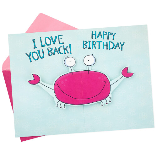 Hallmark f?dselsdagskort til mor (Pop Up Crab) 2