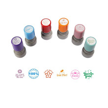 YQBOOM Timbri Rotondi per Insegnanti per Aula di Valutazione Set di 6 Timbri Autoinchiostranti per Insegnanti in Gomma Colorata per Forniture per