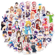 SEEYEON Anime Girl -tarrat vedenpitvt tarrat vesipullon kannettavalle rullalaudalle (sp tytt 2) 3,15 x 3,15 x 0,50 tuumaa