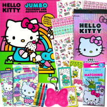 Hello Kitty Kleur- en Activiteitenboek Super Bundel voor Kinderen, Meisjes - Inclusief Stickers, Kleurboek en Meer
