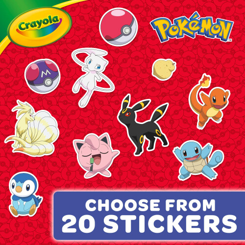 Crayola Crayola Pokémon Målarbok, 96 Målarbilder, Present till Barn 3-6 år 1