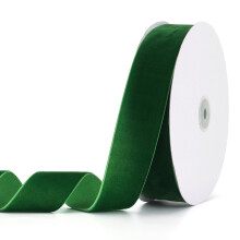Pieaary Green Velvet Ribbon 1-1/2"""" x 20Yd Erinomainen lahjapaketointiin hiusrusetteihin seppeleiden tekoon h- ja joulujuhlakoristeeksi (vihre 1-1