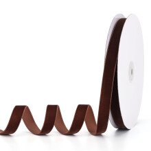 Pieaary Samtband in Kaffeebraun, 5/8 Zoll x 20 Yards, ideal fr Geschenkverpackungen, Haarschleifen, Krnze, Hochzeit und Weihnachtsfeier, Dekoration