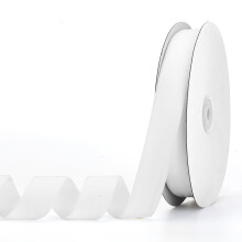 Weies Samtband von Pieaary, 2,5 cm x 20 m, ideal zum Verpacken von Geschenken, fr Haarschleifen, zur Herstellung von Krnzen, fr Hochzeits- und We