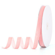 Pieaary Hellrosa Samtband, 5/8 Zoll x 20 Yards, ideal fr Geschenkverpackungen, Haarschleifen, Krnze, Hochzeit und Weihnachtsfeier, Dekoration (Hell