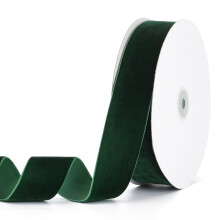Pieaary Tummanvihre samettinauha 1-1/2"""" x 20Yd, sopii erinomaisesti lahjapaketointiin hiusrusetteihin seppeleiden tekoon h- ja joulujuhlakoristel