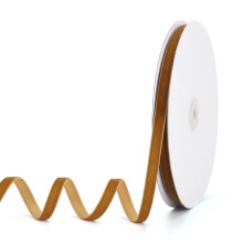 Pieaary Braunes Samtband, 0,9 cm x 20 m, ideal fr Geschenkverpackungen, Haarschleifen, Krnze, Hochzeit und Weihnachtsfeier, Dekoration (braun, 0,9