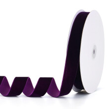 Pieaary Purple Velvet Ribbon 1"""" x 20Yd Sopii erinomaisesti lahjapaketointiin hiusrusetteihin seppeleiden tekoon h- ja joulujuhlakoristeeksi (viole