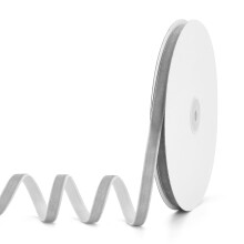 Silbergraues Samtband von Pieaary, 0,9 cm x 20 m, ideal zum Verpacken von Geschenken, Haarschleifen, Krnzen, Hochzeits- und Weihnachtsfeier-Dekorati