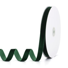 Pieaary Dunkelgrnes Samtband, 5/8 Zoll x 20 Yards, ideal fr Geschenkverpackungen, Haarschleifen, Krnze, Hochzeit und Weihnachtsfeier, Dekoration (