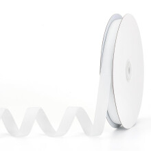 Pieaary White Velvet Ribbon 5/8"""" x 20Yd Erinomainen lahjapaketointiin hiusrusetteihin seppeleiden tekoon h- ja joulujuhlakoristeeksi (valkoinen 5/
