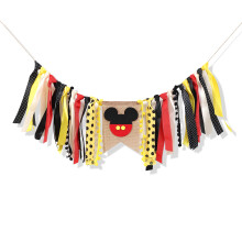 Mickey Mouse etetoszk szalaghirdets - Miki egr szletsnapi dekorcik Boy Mickey Party elso szletsnapi etetoszk Mickey Mouse etetoszk szalagh