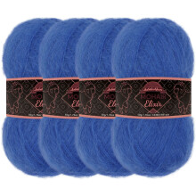 JubileeYarn Mohair Elixir Garn - Babyuldsblanding - 50 g/n?ste - Curaao Cooler - 4 n?gler