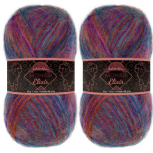 JubileeYarn Mohair Elixir Garn  Babywollmischung  50 g/Strang  Bella Luna  2 Strnge