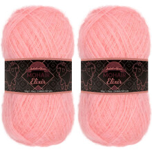 JubileeYarn Mohair Elixir Garn - Babyuldsblanding - 50 g/n?ste - Desert Rose - 2 n?gler