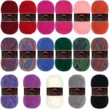 JubileeYarn Mohair Elixir Garn - Babyuldsblanding - 50 g/n?ste - Variety Pack - 4 n?gler