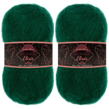 JubileeYarn Mohair Elixir Garn - Babyuldsblanding - 50 g/n?ste - Forbidden Fruit - 2 n?gler