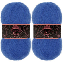 JubileeYarn Mohair Elixir Garn - Babyuldsblanding - 50 g/n?ste - Curaao Cooler - 2 n?gler