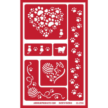 Armour Products Cats N Over Reusable Glass Etching Stencil Brown