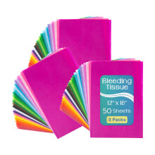Hygloss Blutungsgewebe-Sortiment, 30,5 x 45,7 cm, 20 verschiedene Farben, 50 Blatt pro Packung, 3 Packungen (insgesamt 150 Blatt)