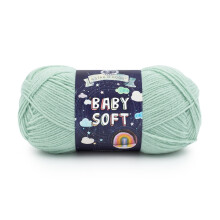 Lion Brand Garn, Baby Soft Babydecke Garn für Häkeln, Stricken und Basteln, Staubgrün, 1 Packung