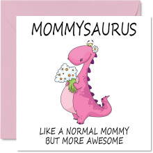 Stuff4 f?dselsdagskort til mor - Mommysaurus - mors mors dagskort fra datter s?n Tillykke med f?dselsdagen Mor mor Dinosaur f?dselsdagskort 5,7 x