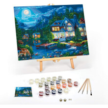Ledgebay DIY Paint by Numbers-s?t til voksne Indrammet l?rred Begynder til avanceret maling efter Numbers-s?t indeholder akrylmalingss?t til bord