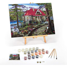 Ledgebay DIY Paint by Numbers kszlet felnotteknek keretezett vszon kezdotol a haladig Paint by Numbers kszletek Akril festkkszlet ecsetek aszta