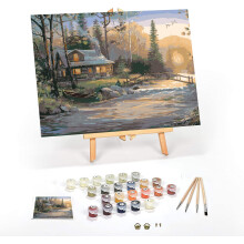 Ledgebay DIY Paint by Numbers-s?t til voksne Indrammet l?rred Begynder til avanceret Paint by Numbers-s?t indeholder akrylmalingss?t til bordplad