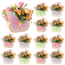 12 stk. Butterfly Centerpieces til festbordsdekorationer Baby Shower F?dselsdag Tea Party Decoration Sommerfuglebordd?kker Centerpieces Pynt til